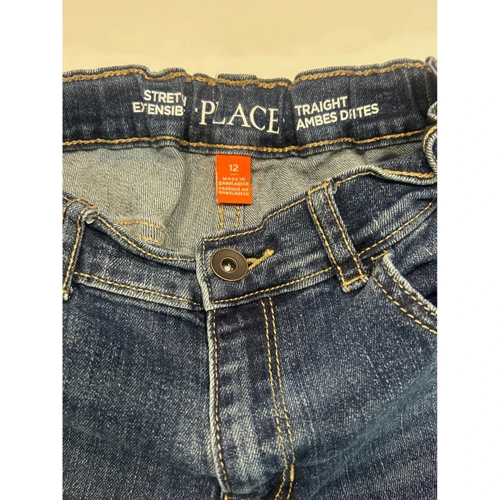 The Children's Place Boys‎ Jeans Size 12 Blue Straight Leg Stretch Denim